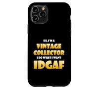 Custodia per iPhone 11 Pro Vintage Collector IDGAF Cute Vintage Items Decor Collections
