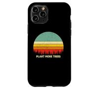Custodia per iPhone 11 Pro Vintage Retro Style 80s Happy Pine Trees Plant more trees