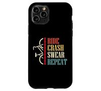 Custodia per iPhone 11 Pro Vintage Ride Crash Swear Repeat - Funny Retro Mountain Bike