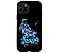 Custodia per iPhone 11 Pro Viola e Teal Astronaut Just Vibing Graphic per gli uomini