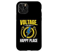 Custodia per iPhone 11 Pro Voltage Is My Happy Place Elettricista Fulmine