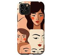 Custodia per iPhone 11 Pro Volti femminili astratti Design moderno in stile minimalista