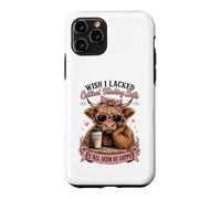 Custodia per iPhone 11 Pro Vorrei che mi mancasse il pensiero critico Highland Cow Donne