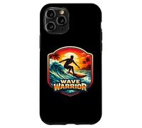 Custodia per iPhone 11 Pro Wave Warrior Surfer Citazione Amante Surf Board Ocean Fun