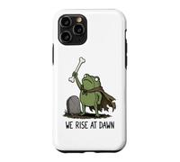 Custodia per iPhone 11 Pro We Rise At Dawn Season Spooky Frog Meme Zombie Halloween