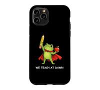 Custodia per iPhone 11 Pro We Teach at Dawn Funny Teacher Frog Back to School Men Women