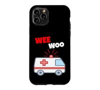 Custodia per iPhone 11 Pro Wee Woo Funny Ambulance EMR EMS Paramedic First Responder