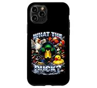 Custodia per iPhone 11 Pro What The Duck Pun Bootleg Style Ducks Meme Dad Joke