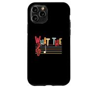 Custodia per iPhone 11 Pro What The F Funny Clef Note Music Humor Musician Gift