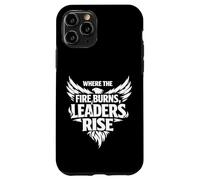 Custodia per iPhone 11 Pro Where the Fire Burns Leaders Rise Scouting Campfire Camping
