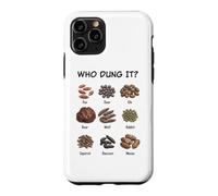 Custodia per iPhone 11 Pro Who Dung It? Funny Animal Droppings Nature Diagram Detective