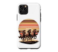 Custodia per iPhone 11 Pro Wild Horses Running Free Equestrian Horse Lover