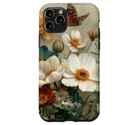 Custodia per iPhone 11 Pro Wildflower Butterfly Floral Botanical Nature Flower Vintage