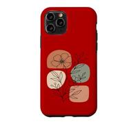 Custodia per iPhone 11 Pro Wildflower Line Art Abstract Botanical Mid Century