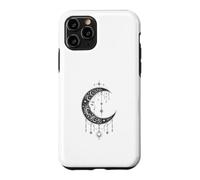Custodia per iPhone 11 Pro Witchy Crescent Moon Gothic Celestial Lunar Design