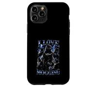 Custodia per iPhone 11 Pro Wolf Love Mogging Divertente Gen-Z Meme