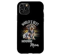 Custodia per iPhone 11 Pro World's Best Dachshund Mom Wire Haired Dog Doxie Mom