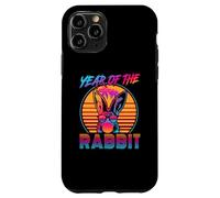 Custodia per iPhone 11 Pro Year Of The Rabbit Retro Vintage 80s Funny Bunny Lover