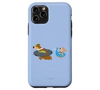 Custodia per iPhone 11 Pro Yogi Bear Yogi and Boo Boo Going Swimming