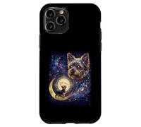 Custodia per iPhone 11 Pro Yorkshire Terrier Howling to the Moon Meme degli anni '90 Funny Dogs