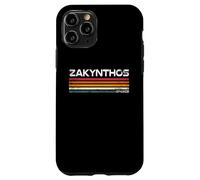 Custodia per iPhone 11 Pro Zante Grecia Vintage Retro Travel Stripes