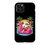 Custodia per iPhone 11 Pro Zattera da spiaggia di Babbo Natale