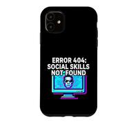 Custodia per iPhone 11 Programmer Introvert Error 404 Social Skills Not Found