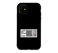 Custodia per iPhone 11 Programmer Leave Me Alone I Code Circuit Skull