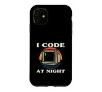 Custodia per iPhone 11 Programmer Retro Computer I Code At Night