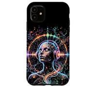 Custodia per iPhone 11 Psichedelico Trance Rave Arte Colorata