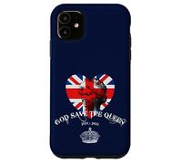Custodia per iPhone 11 Queen Elizabeth II save the queen memoriam 1926 - 2022 Love