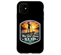 Custodia per iPhone 11 Questa ragazza ama SUP amante donna standup paddle carino