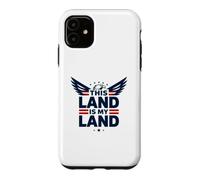 Custodia per iPhone 11 Questa terra è la mia terra aquila patriottica