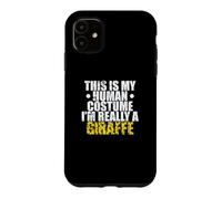 Custodia per iPhone 11 Questo è il mio costume umano I'm Really a Giraffe
