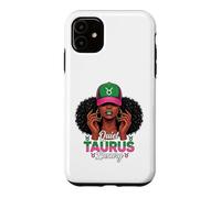 Custodia per iPhone 11 Quiet Luxury Taurus Afro Women Pink Green Cap Black Girl