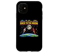 Custodia per iPhone 11 Race To The Moon Retro Arcade Space USA vs Cina