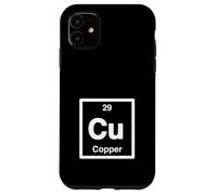 Custodia per iPhone 11 Rame, Cu - Tavola periodica degli elementi Science Gifts
