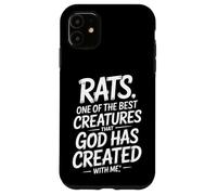 Custodia per iPhone 11 Ratti divertenti che dicono una creatura creata da Dio