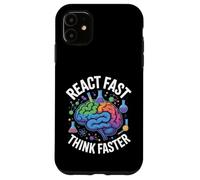Custodia per iPhone 11 React Fast Think Più Veloce Science Brain Design