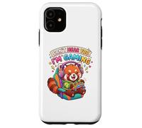 Custodia per iPhone 11 Red Panda Gaming Can't Hear You I'm Gaming Red Panda