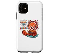 Custodia per iPhone 11 Red Panda Gaming Can't Hear You I'm Gaming Red Panda