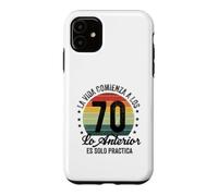 Custodia per iPhone 11 regalos para hombre cumpleaños 70 español Feliz Setenta años