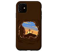 Custodia per iPhone 11 Resurrection Sunday Cross of Jesus Christ Empty Tomb Faith