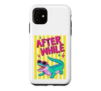 Custodia per iPhone 11 Retro Alligator Occhiali Da Sole Dopo Mentre