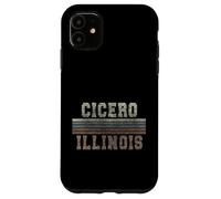 Custodia per iPhone 11 Retrò Cicerone Illinois
