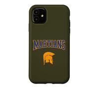Custodia per iPhone 11 Retro College Blu Arancione Marziani Sport