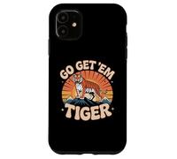 Custodia per iPhone 11 Retro Go Get'Em Tiger - Gatto motivazionale