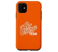 Custodia per iPhone 11 Retro LET'S GO ORANGE TEAM Varsity War Game Day Spirit Week