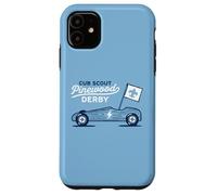 Custodia per iPhone 11 Retro Pinewood Derby Cub Scouts Racer Race Car Logo