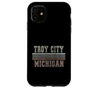 Custodia per iPhone 11 Retro Troy città Michigan